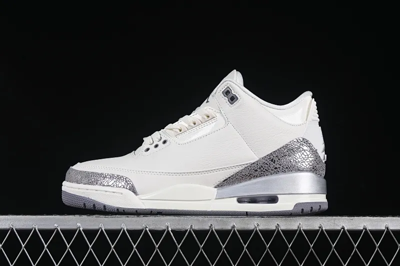 All categories Air Jordan Jordan series basketball shoes Air Jordan 3 Air Jordan 3 "Sail Metallic Silver" AJ3 Joe 3 Metallic Silver CK9246-100